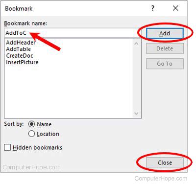 How to Add, Remove, and Access a Bookmark in Microsoft Word