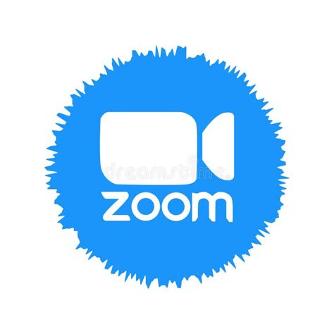 Zoom Logo Video Conference Application. Blue Camera Icon. Zoom App Logo ...