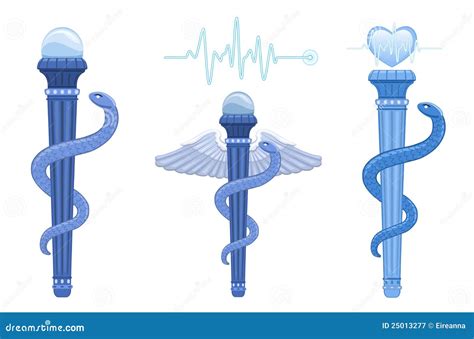 Rod Of Asclepius And Caduceus - Medical Symbol Royalty Free Stock ...