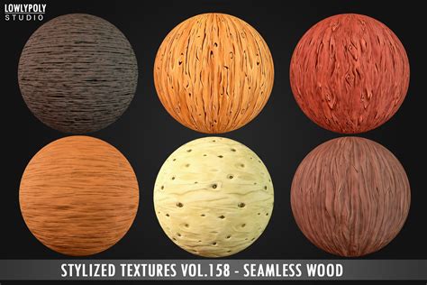 Stylized Seamless Wood Vol.158 - Hand Painted Textures | 2D Wood | Unity Asset Store