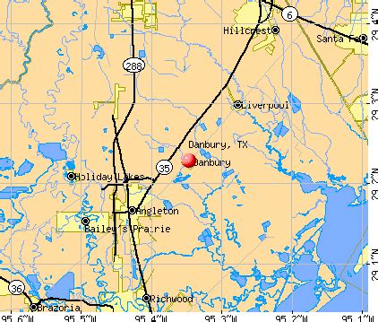 Danbury, Texas (TX 77534) profile: population, maps, real estate, averages, homes, statistics ...