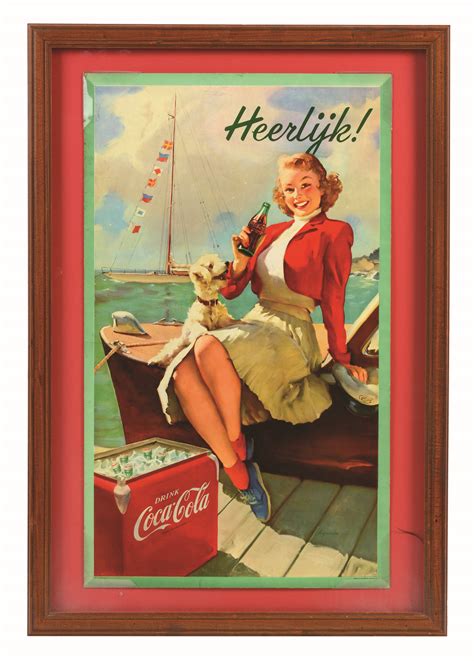 Lot Detail - 1950S COCA-COLA EUROPEAN SMALL CARDBOARD POSTER.