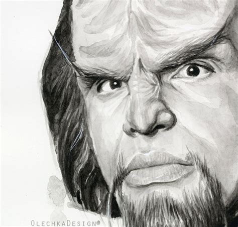 Worf Portrait Star Trek Worf Art Klingon Star Trek Sci-fi | Etsy