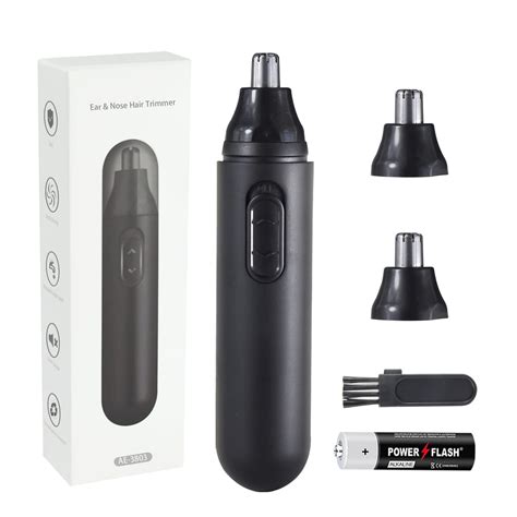 Nose and Ear Hair Trimmer with 3 Heads, Professional Painless Electric ...