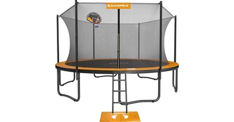 Let the kids jump on a 15-foot trampoline with enclosure and basketball hoop at $198 ($232 off)