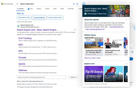 Bing Search Page Insights Now Has Expandable Boxes