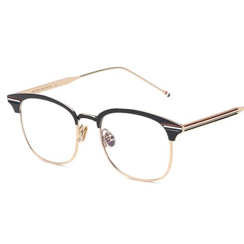 Luxury Brand Women Glasses Frame Metal Square Gold Frame Glasses ...