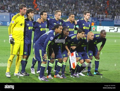 AFC Ajax team pose for a group photo before UEFA Champions League play ...