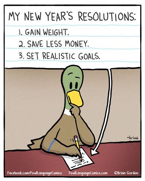 New Year's Resolutions - Fowl Language Comics | New year jokes, New years resolution funny ...