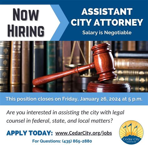 NOW HIRING: Assistant City... - Cedar City - City Government