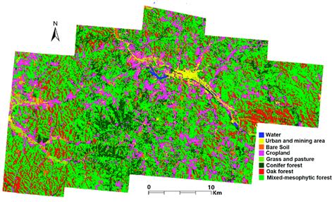 Forest types map derived from Landsat time series. | Download ...