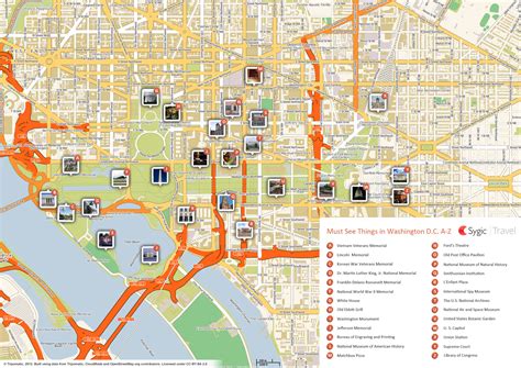 Printable Map Of Washington Dc Attractions