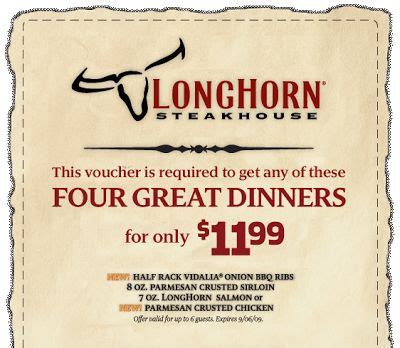 August 2009 | Longhorn steakhouse coupons, Free printable coupons, Longhorn steakhouse