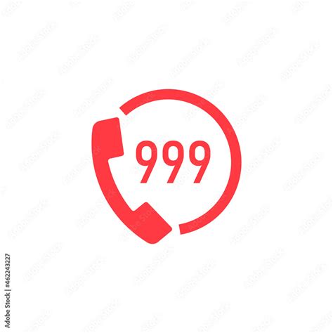 999 emergency sign icon. Clipart image isolated on white background ...