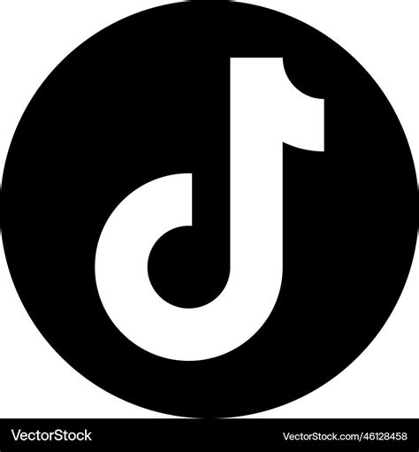 Tiktok logo realistic social media icon logotype Vector Image