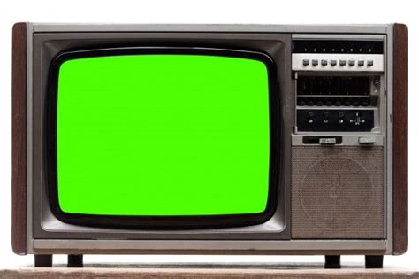 Old retro tv with green screen isolated ... | Premium Photo #Freepik #photo #vintage Green ...