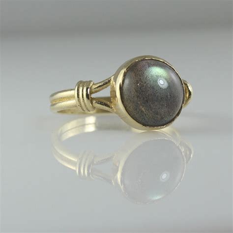 Labradorite Gold Ring Yellow Gold Gold Gemstone Ring - Etsy