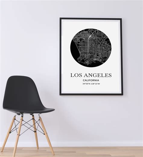 Los Angeles Map Print LA Map Poster California Map Print - Etsy