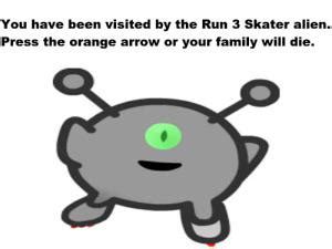 you have been visited by the run 3 skater alien : r/coolmathgames