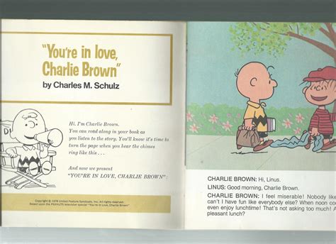 YOU'RE IN LOVE CHARLIE BROWN book & record by Schulz, Charles M: Very Good Soft cover (1978 ...