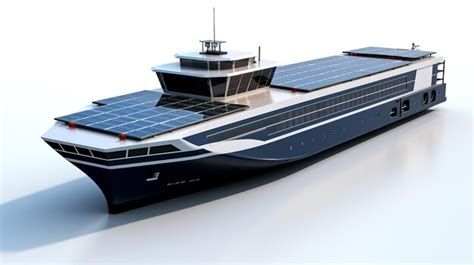 Premium AI Image | A photo of SolarPowered Cargo Ships