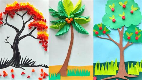 DIY Simple and Easy Paper Craft Trees | How to Make Paper Tree ...