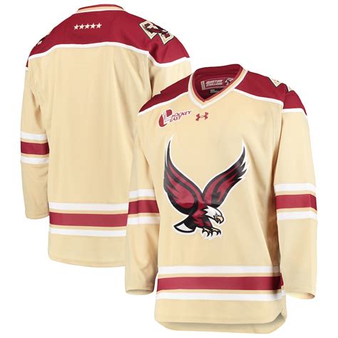 Under Armour Boston College Eagles Gold Replica College Hockey Jersey