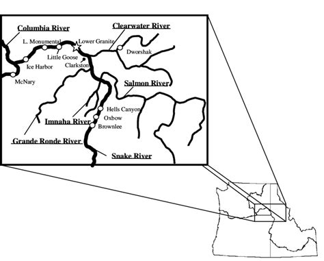 Overview of the Snake River and its major tributaries, Lower Granite ...