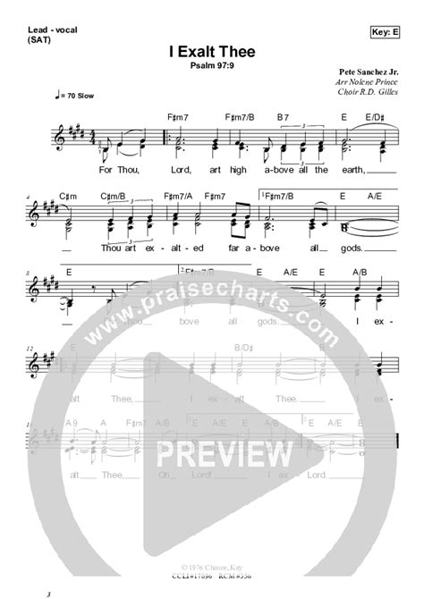 I Exalt Thee Sheet Music PDF (Dennis Prince / Nolene Prince) - PraiseCharts