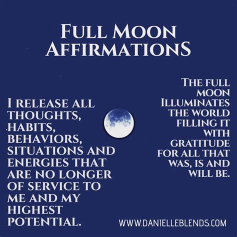 Full Moon Affirmations – Danielle Blends