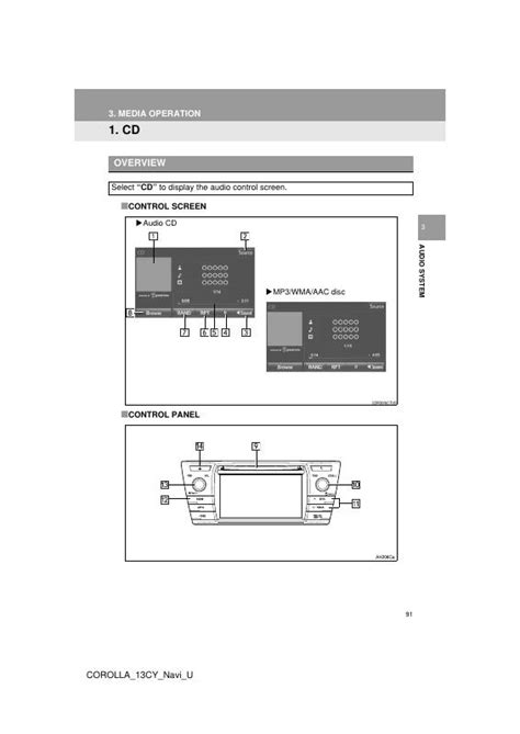 2015 Toyota Corolla 2015 Corolla: MEDIA OPERATION PDF Manual (19 Pages)