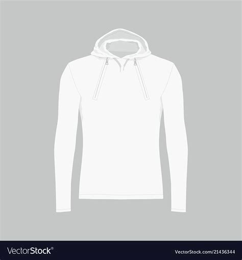 Mens white hooded sweatshirt Royalty Free Vector Image