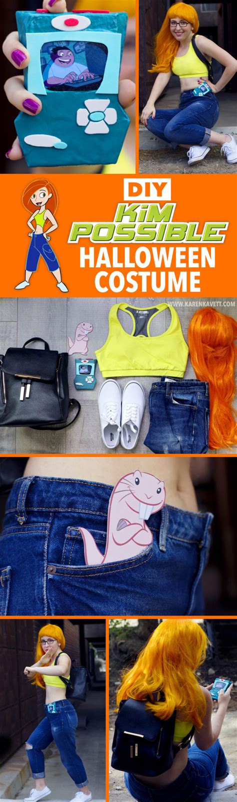 My Kim Possible Halloween Costume + DIY Kimmunicator - Karen Kavett