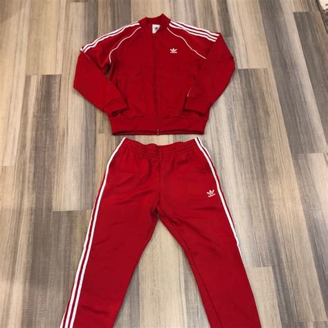 adidas | Jackets & Coats | Mens Red Adidas Tracksuit | Poshmark