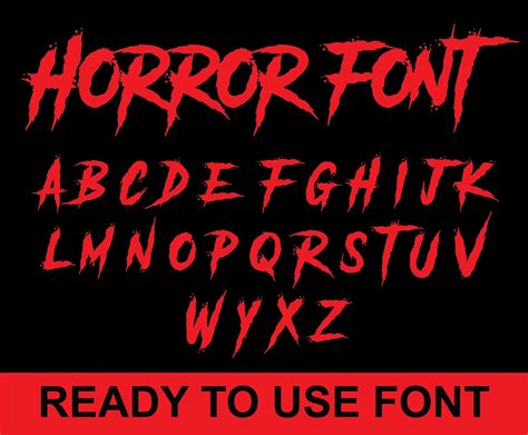 Horror Alphabet SVG, Blood Font SVG, Horror Font, Halloween Font ...