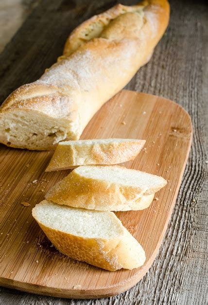 Premium Photo | Sliced french bread baguette