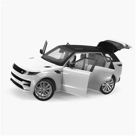 Light Grey Range Rover Sport SUV 2023 Rigged for Cinema 4D 3D Model $149 - .c4d - Free3D