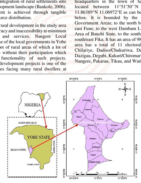 The Study Area Source: Adapted from Administrative Map of Yobe State (2021) | Download ...