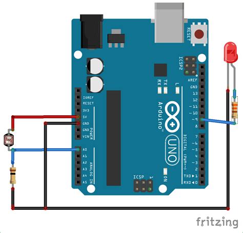 Arduino Light Sensor Circuit using LDR