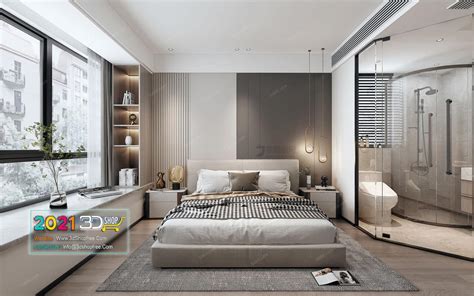 Bedroom Interior Scene Vray Render C017 - 3dshopfree