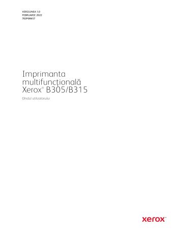 Xerox B305 Multifunction Printer Manualul utilizatorului | Manualzz