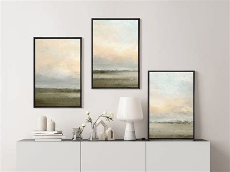 Minimalist Pastel Sunset Desert Landscape Large Abstract - Etsy