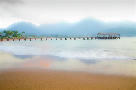 Pier At Hanalei Bay Kauai Photograph by Darrell Gulin - Fine Art America