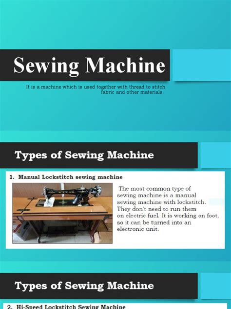 Types of Sewing Machine | PDF