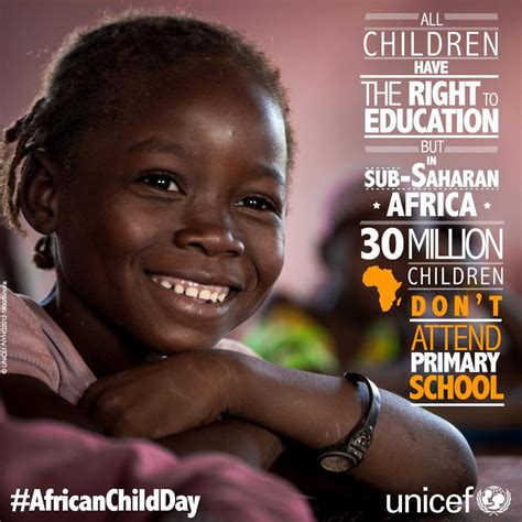 unicef — Today is Day of the African Child! It commemorates...