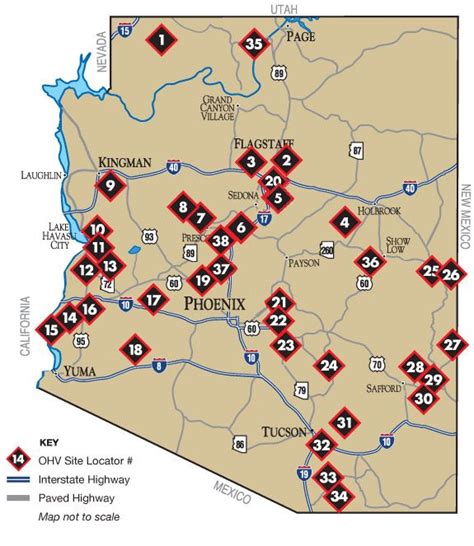 Arizona Off Highway Vehicle Program: Where to Ride | Arizona lakes, Jeep trails, Arizona adventure