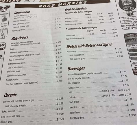 Greyhound Family Restaurant menu in Shippensburg, Pennsylvania, USA