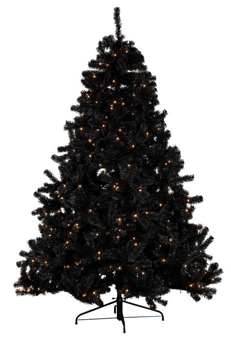 6ft (183cm)H Black Christmas Tree with Lights* | eChristmas - The ...