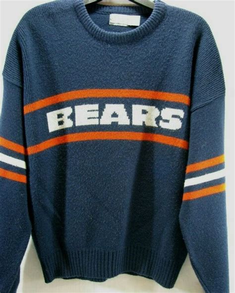 Vintage Chicago Bears NFL Cliff Engle Mike Ditka Sweater XL Wool Blend ...