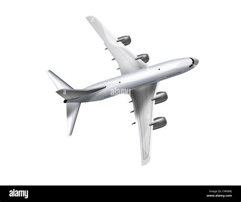 airplane silhouette isolated on white background Stock Photo - Alamy